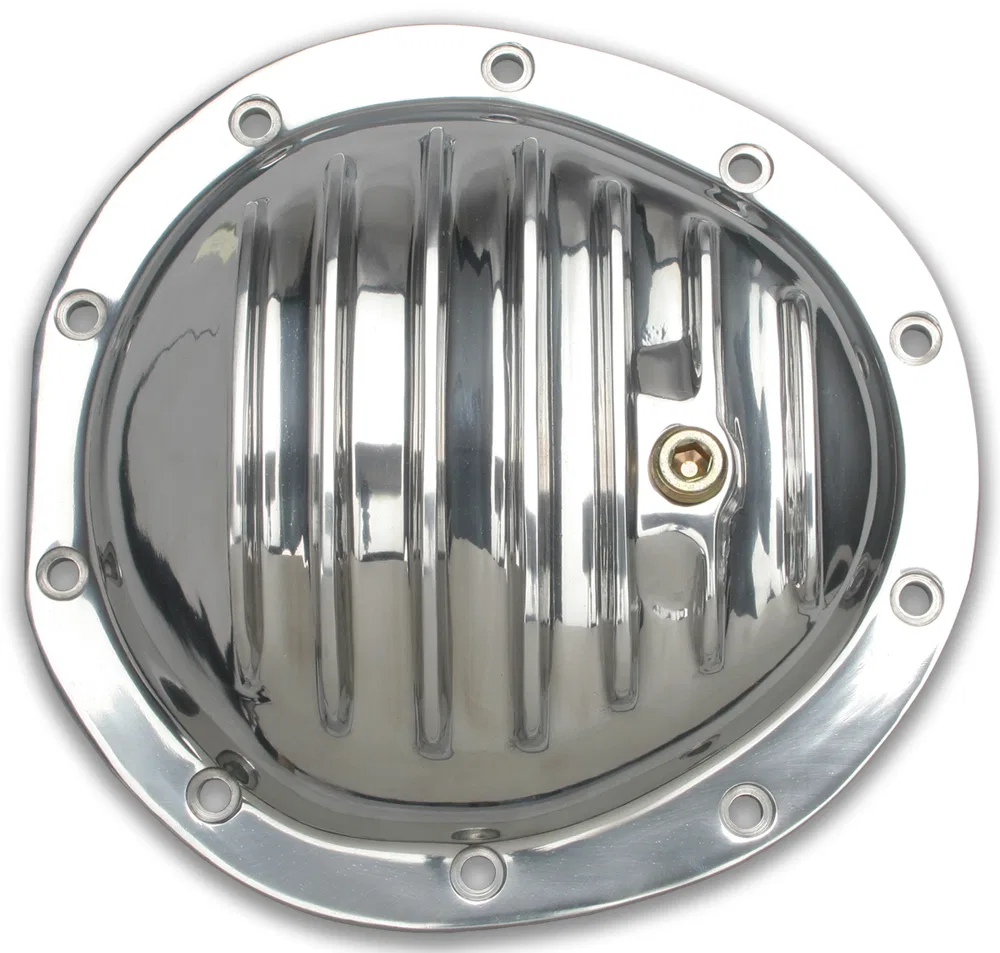 4825 – TRANSDAPT Differential Cover, GM 10-Bolt With Girdle Polished Aluminum